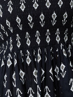 VASVI Women Cotton Printed Top, Black