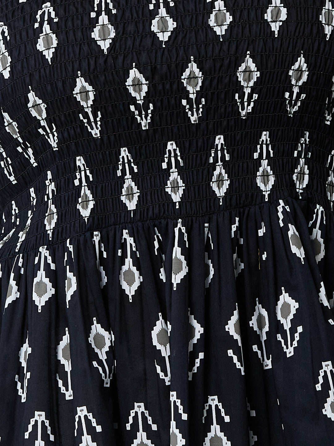 VASVI Women Cotton Printed Top, Black