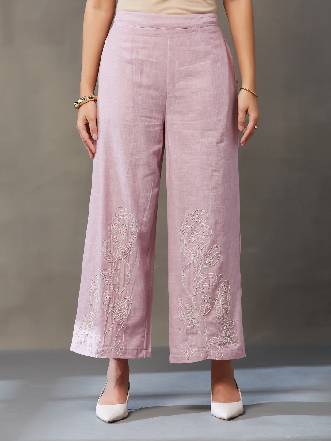 VASVI Women Cotton Solid Co-ords Set, Pink