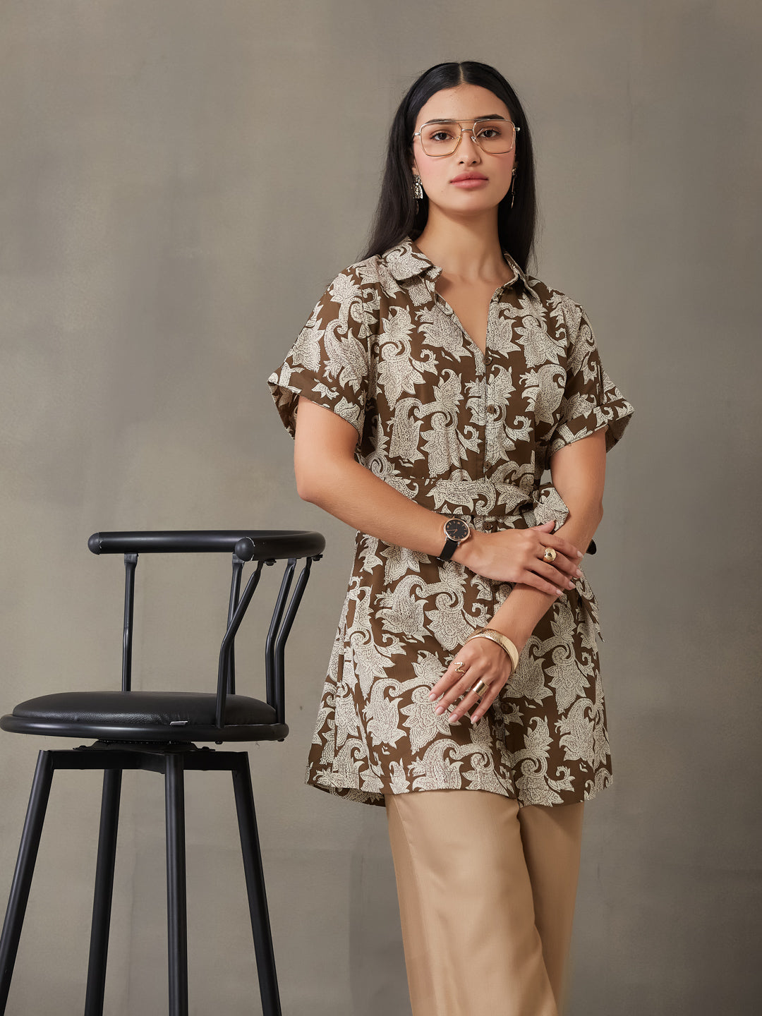 VASVI Women Cotton Floral Printed Top, Kashish