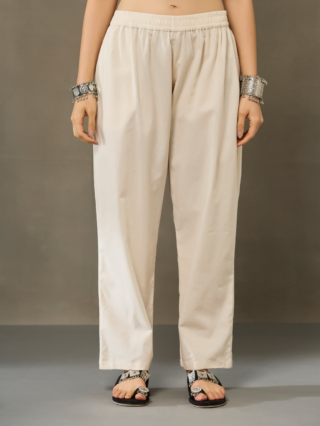 VASVI Cotton Animal Printed A-line Kurta with Pant, Rust