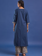 VASVI Women Pure Cotton Straight Kurta With Trousers