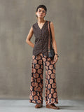 VASVI Women Cotton Printed Co-ords Set, Black
