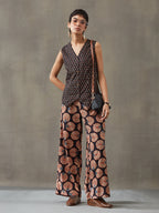 VASVI Women Cotton Printed Co-ords Set, Black
