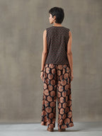 VASVI Women Cotton Printed Co-ords Set, Black