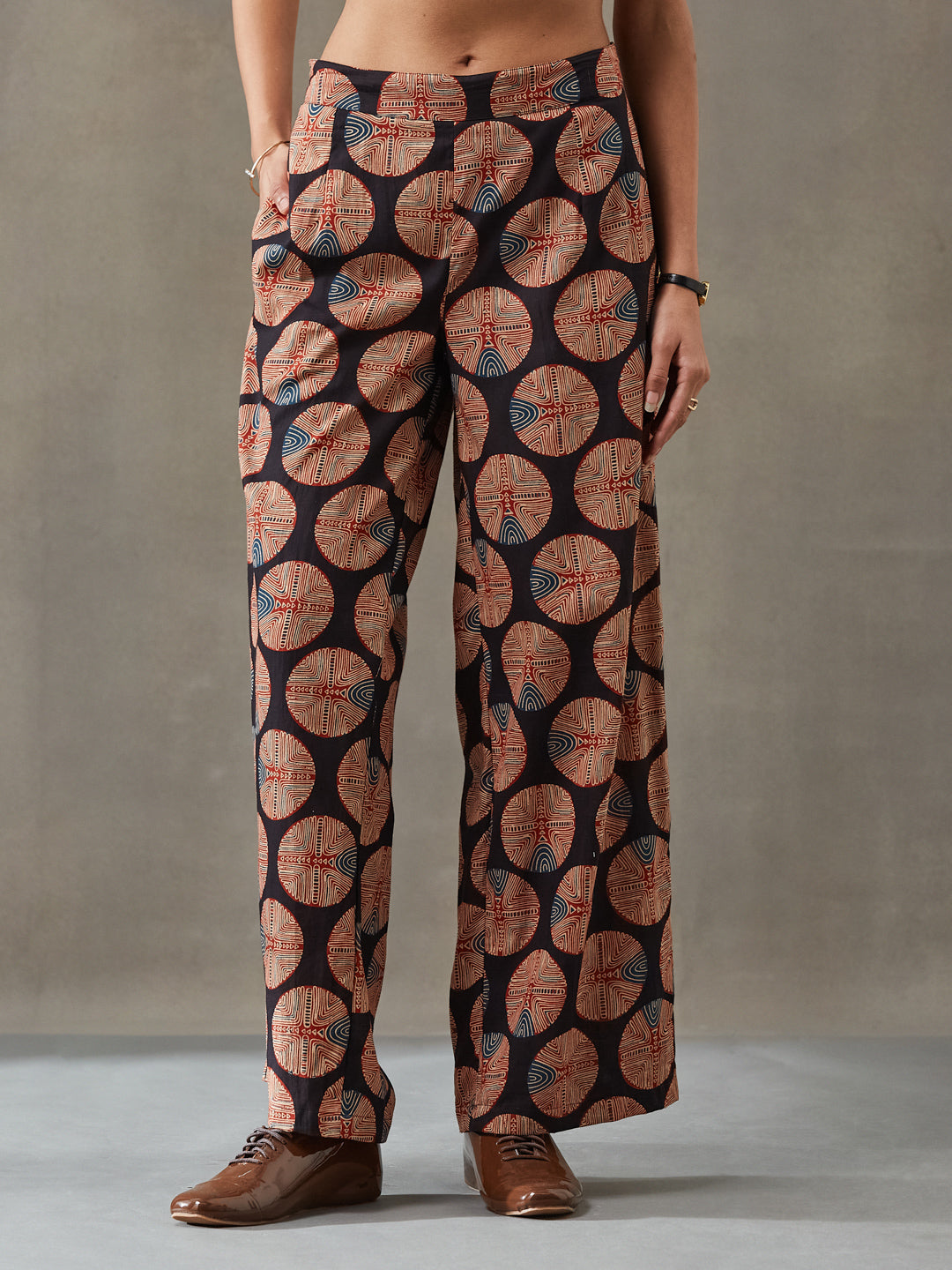VASVI Women Cotton Printed Co-ords Set, Black