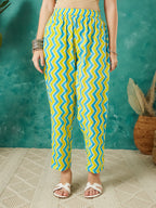 VASVI Cotton Floral Printed Kurta Pant with Dupatta, Yellow
