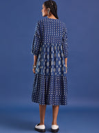 VASVI Women Printed Cotton Fit & Flared Dress