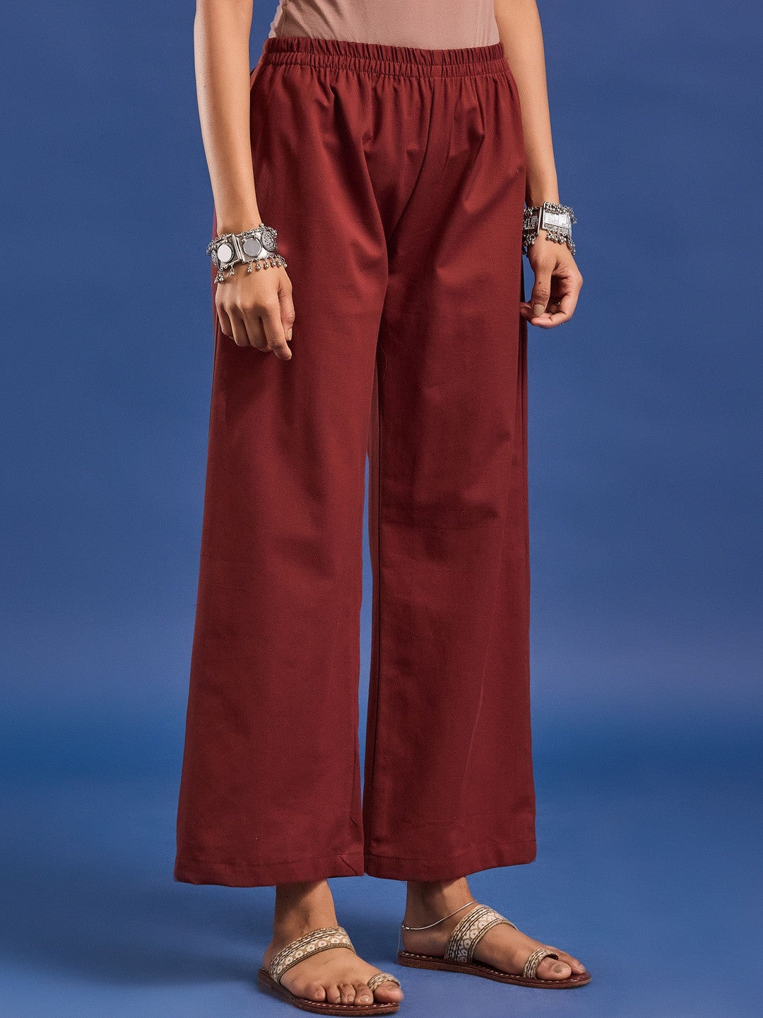 VASVI Cotton Straight Kurta & Trousers With Dupatta