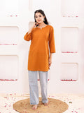 VASVI Women Cotton Floral Printed Top, Brown