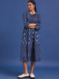 VASVI Women Printed Cotton Fit & Flared Dress