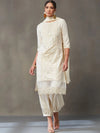 VASVI Women Ethnic Motifs Embroidered Regular Sequinned Kurta with Patiala & With Dupatta