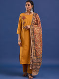 VASVI Women Hand Block Printed Pure Cotton Straight Kurta Trousers With Dupatta