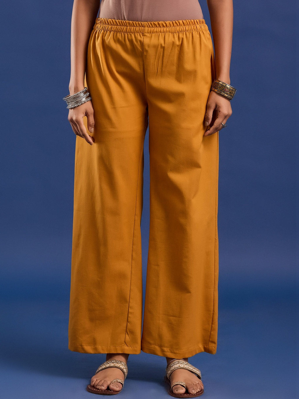 VASVI Hand Block Printed Cotton Straight Kurta & Trousers With Dupatta